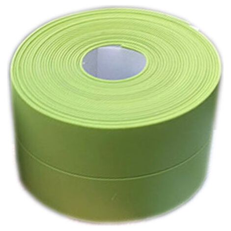 (2 Stück Grün) Flexible Sockelleiste - Abschlussleiste für Küche und Bad 38 mm 3,2 m, selbstklebende Dichtungsstreifen, faltbares flexibles Band, Dichtungsfuge
