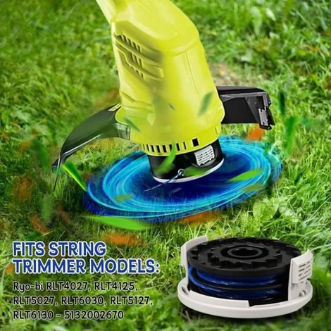 Bobine De Fil - 8,3 M - Diamètre 1,5 Mm - Compatible Débroussailleuse Sans Fil - 5 Bobines + 1 Couvercle (1/4)