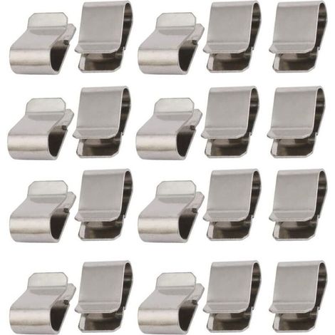 Tuserxln – Lot de 25 clips ressort en acier inox – Dimensions 21,4 x 12 mm – Pour panneaux de 3 à 7,5 mm d'épaisseur – Fixation U pour applications industrielles - 4mmx12mm (1/4)