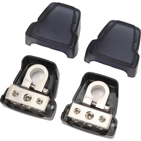 1 paire de cosses de batterie positives négatives 1x0/4GA en entrée vers 2x4/8GA en sortie pour auto bateau yacht camping-car (1/5)