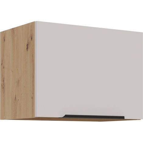 Küchen Kurzhängeschrank 50 cm SOLANO Kaschmir beige matt + Eiche Artisan matt Küchenzeile Küchenblock Küche Einbauküche (1/5)