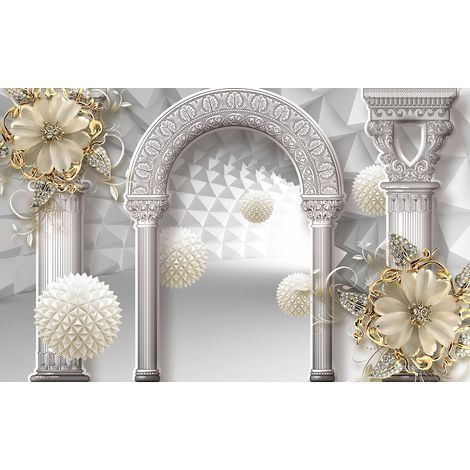 Papier peint panoramique - Arche 3D - 195 cm x 122 cm (1/2)