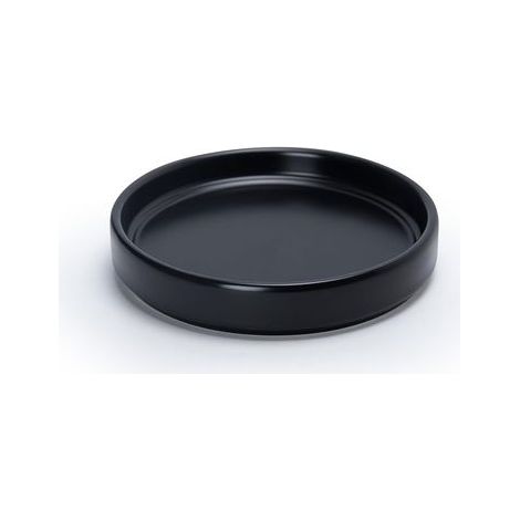 Plateau de fleurs en céramique noir de 15,5 cm de diamètre extérieur, adapté aux bacs à fleurs intérieurs et extérieurs, 1 pièce (1/5)