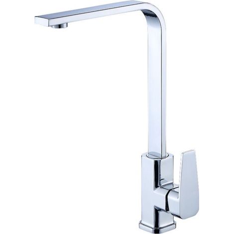Rubinetto da cucina per acqua calda e fredda - senza ingresso acqua, rubinetto per lavello galvanizzato a forma di sette tubi quadrati in rame