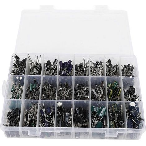 630-teiliges Sortiment an 24 Elektrolytkondensatoren (0,1 µF bis 1000 µF) aus Aluminium
