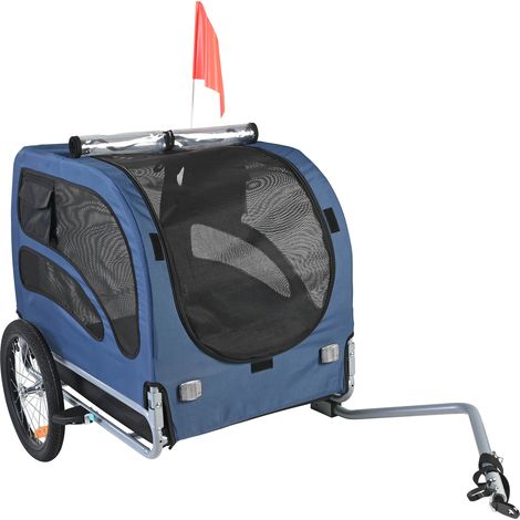 Mophorn Remolque para bicicleta para perros , capacidad de 100 libras, portabicicletas para mascotas con marco plegable, ruedas de liberación rápida, acoplador universal, reflectores de seguridad, dis