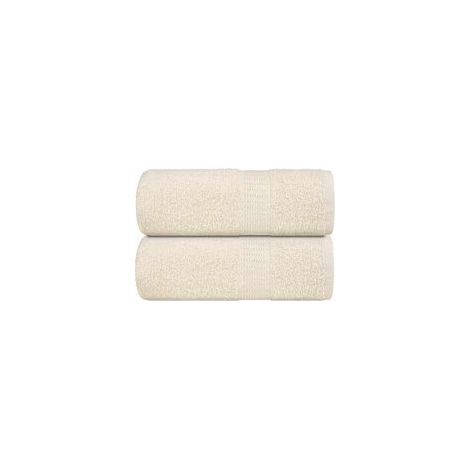 Gästeservietten, 2er-Set. Cremefarben, 30 x 50 cm, 360 g/m². – Crezuo