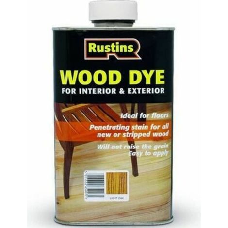 Rustins Light Oak Wood Dye 250ml - High-Quality Finish for Woodworking Projects
