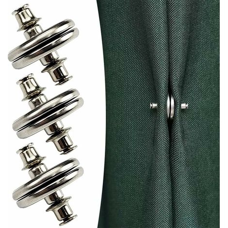 ZVD 2 paires d'embrasses magnétiques, attaches magnétiques pour rideaux, accessoires pour rideaux, poids pour rideaux, aimants pour rideaux, aimant pour rideau de douche empêchant les fuites (1/4)