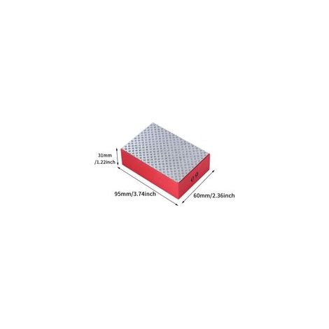 Lot de 4 blocs de ponçage diamant à la main pour céramique, carrelage, verre, meulage (côté argenté, taille : 60 , 100 , 200 , 400 ) (1/4)