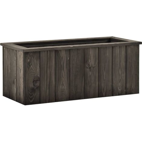 Hochbeet Dunkelgrau 74x32x30 cm Kiefer Massivholz