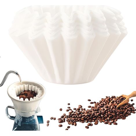 200 pezzi di filtri per caffè bianco, filtri per caffè, filtri per caffè per macchine da caffè, tazze per filtri, filtri per caffè da 1-2 tazze