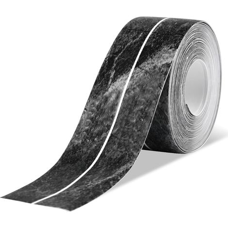 Plinthe Souple Autoadhésive 5M x 3.8MM, Marbre PVC Joint Douche  Bande Etancheite Salle de Bain, Ruban Adhésif Autocollant, Cuisine les Toilettes, Anti-Moisissure (1/5)