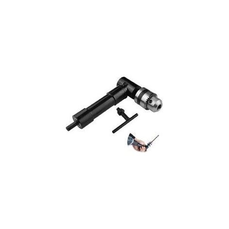 Winkelbohreraufsatz, Aluminiumkopf, 1500 U/min, 3/8"-90°-Bohrfutteradapter, 8-mm-Sechskantschaft für Elektrowerkzeugzubehör – Crezuo (1/4)