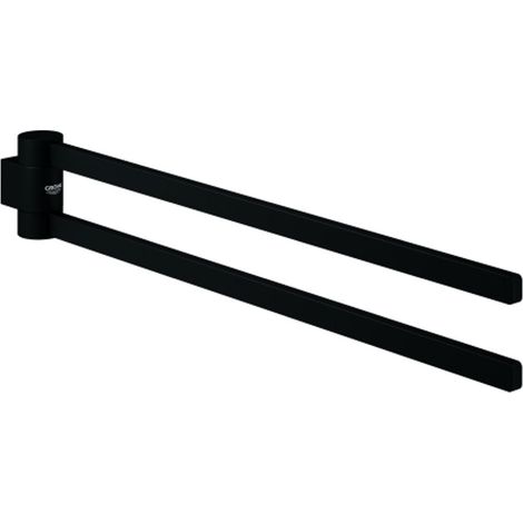 GROHE Porta asciugamani Selection 41219 a 2 bracci orientabile phantom black, 41219KF0
