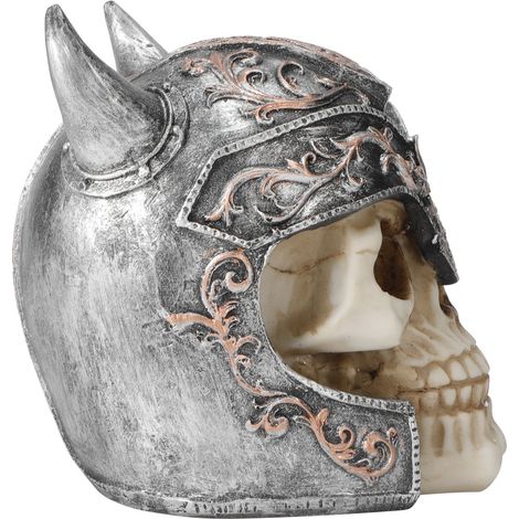 Totenkopf-Spardose aus Kunstharz, handgefertigt, als Tischdekoration