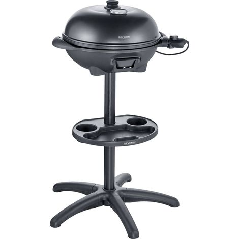 Severin – Barbecue électrique sur pied en forme de boule – Thermomètre intégré – Surface de gril 410 mm – Puissance 2000 W – Hauteur 830 mm (1/6)