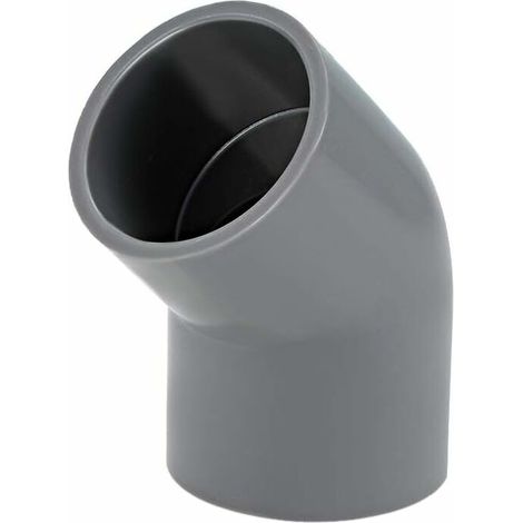 45°-Winkel-PVC-Rohrverbinder, Grau, 10er-Pack, 32 mm