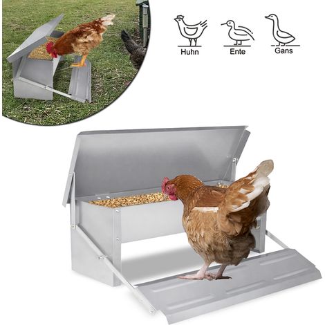 AUFUN Distributeur automatique de nourriture pour poulets 5 kg (1/5)