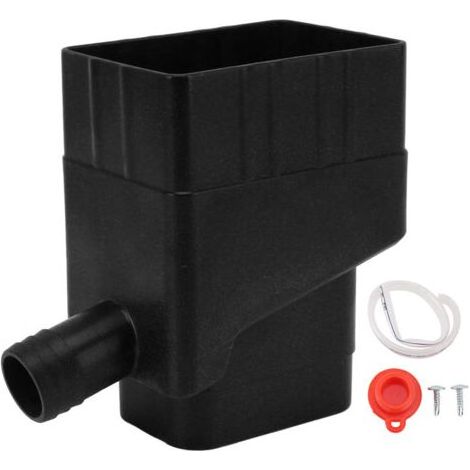 Système de collecte d'eau de pluieKit déviateur de gouttière professionnelRésistant aux UVMatériau ABSPour barils de pluie (1/5)