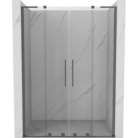 Mexen Velar L Duo porte de douche coulissantes 140 cm, transparent, gun métal - 871-140-003-02-95 (1/5)
