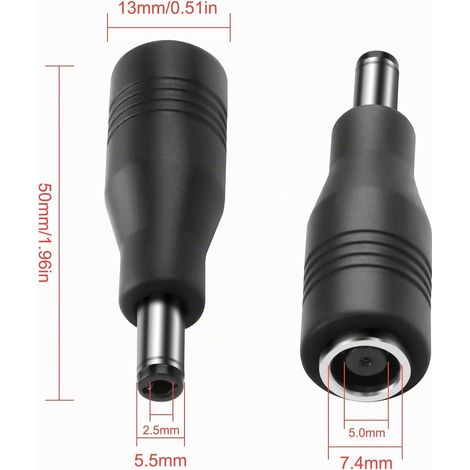 Adattatore Di Alimentazione Da 7.4x5.08mm Femmina A 5.5x2.5mm Maschio – Per Laptop, Connettore Myw-tech