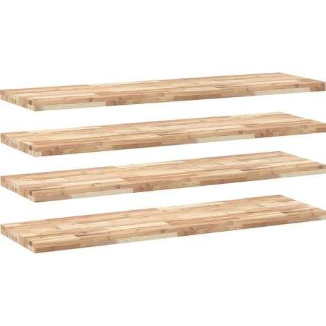 Maison Exclusive - Schweberegale 4 Stk. 140x40x4 cm Massivholz Ak