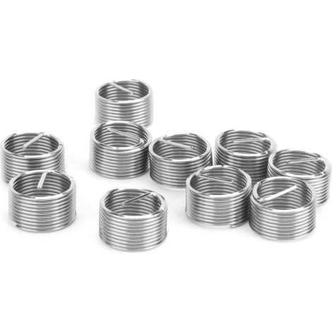 Lot de 10 inserts filetés M18x1,5x1D, douilles à visser en acier, outil de conversion de filetage expansif pour réparation, pas métrique. (1/5)