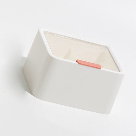 Boîte de rangement transparente avec couvercle pour cotons, cotons-tiges et rouges à lèvres, style nordique, double couche, minimaliste, blanc Wish. (1/5)