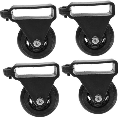 Roue D’échelle Télescopique Noire en Alliage D’aluminium, Lot de 4 Caoutchouc de Contact, Déplacement Fluide et Stable, Finition au Style Créatif (1/5)