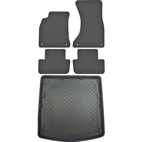 Juego de alfombrillas de goma para coche y alfombrilla para maletero para Audi A4 B8 Sedán (enero de 2008 - octubre de 2015).