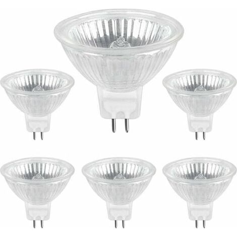 Ampoule Halogène MR16 GU5.3 35W 12V, 400lm Blanc Chaud 2700K Dimmable, Lot de 6 Spots Encastrables (1/5)