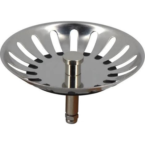Franke – Panier amovible inox 81 mm pour bonde évier à tirette ou rotatif – 18 trous – Éviers compatibles tous matériaux – Étanchéité optimale (1/5)