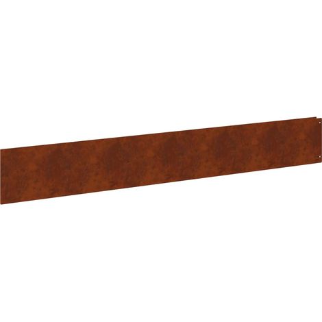 Bordure de Pelouse 10 pcs 100 x 15 cm Acier Rouillé vidaXL (1/5)