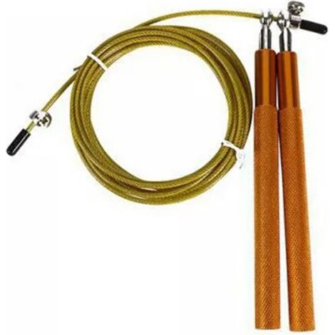 Corde à Sauter - Câble en Acier Épaissi avec Manche en Alliage d'Aluminium - Rotation Sans Enchevêtrement grâce à Roulement à Billes 360° - Réglable en Longueur - 1 Pièce (1/5)