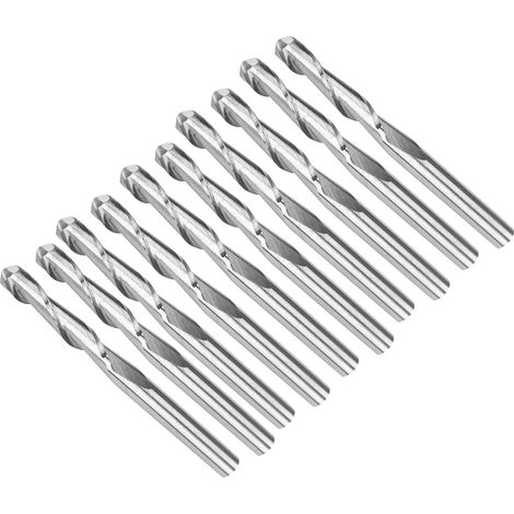 10 Stück 3,175 x 17 mm Doppelschneider-Kugelfräser aus Hartmetall für die CNC-Bearbeitung (1/5)