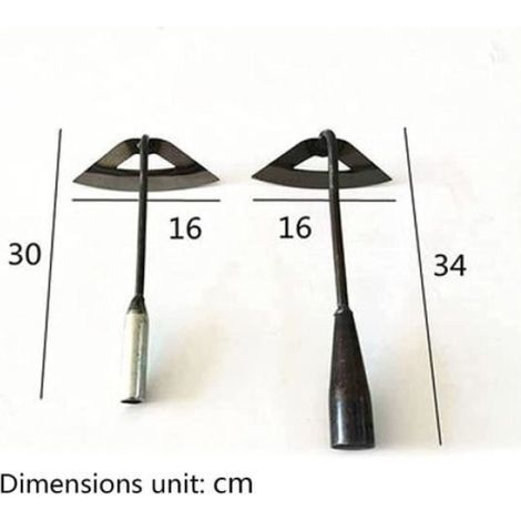 Outil de jardinage - Non spécifié - Houe creuse en acier - Durable - Design ergonomique - Idéal pour désherbage (1/4)