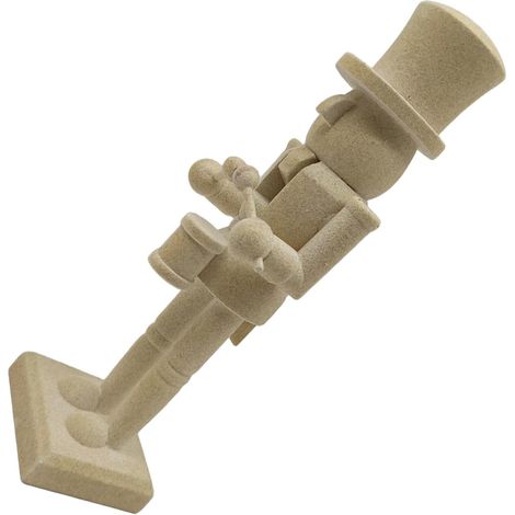 Casse-Noisette Bois Floqué Figurine de Noël Neutre Décoration Polyvalente pour Étagère Table ou Bureau Symbole Traditionnel pour Collectionneurs (1/5)