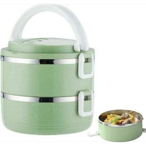 Isme Edelstahl-Warmhaltebehälter mit Griff, 1400 ml, Warmhaltebox für Schule, Büro, Camping, doppellagig (1/4)