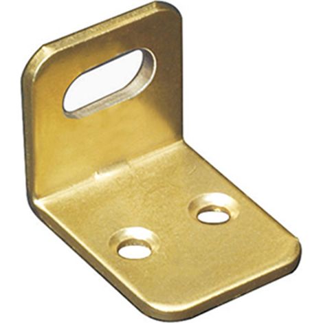 Squadretta per armadi con asola orizzontale ottonata 22 x 28 x 21 spessore 2 mm. - 4 pz.