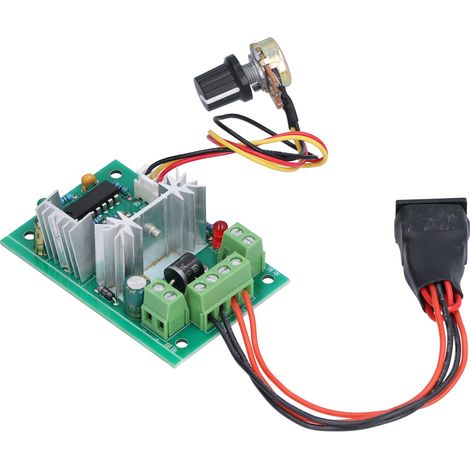 DC-Motor-Drehzahlregler mit PWM-Technologie, hoher Wirkungsgrad, großem Drehzahlbereich, Motorschalter, Regler 10–30 V (1/5)