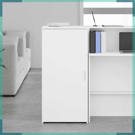 859042 Armoire de rangement blanc 50x45x103,5 cm bois d'ingénierie (1/5)