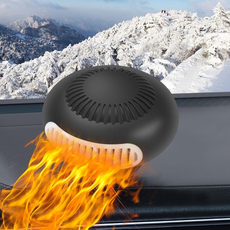 Chauffage Voiture Portable 12V 150W, Aidoshy 2-en-1 Mode Chauffage et Ventilation, Allume-Cigare, Rotation 360° Réglable, Chauffe Rapide pour Auto (1/5)