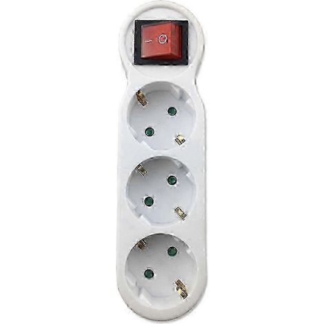 3-Fach Steckdosenadapter Mit Schalter, 3-fach Rund Mehrfachstecker Mehrfachsteckdose Verteiler Steckdosen (1/4)