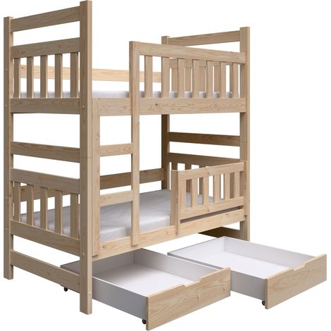 Selsey Dromi - Etagenbett, Hellbraun, 80x185 cm (1/5)