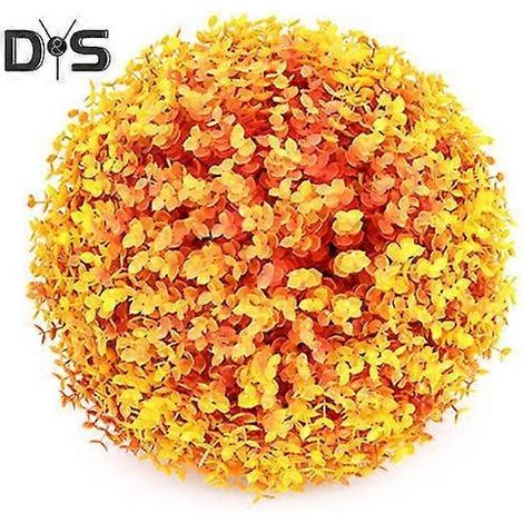 Boules de gazon artificiel, fausses plantes topiaires, boules de plantes artificielles réalistes pour la décoration intérieure et extérieure de mariages, d'anniversaires et de fêtes.40cmorange (1/5)