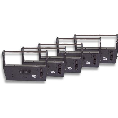 vhbw 5x Ribbon Cartridge Replacement for Sanyo ERC425, ERC445 for Dot Matrix, Receipt Printer - Black Ink Ribbon