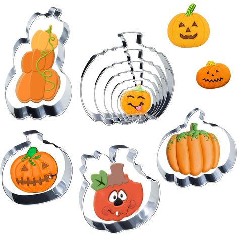 Set di 9 formine di Halloween a forma di zucca per tagliare (1/5)