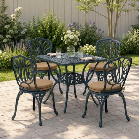 vidaXL Seat Cushions SOEST 4 pcs 100% Polyester Taupe 脴 40 x 7 cm (1/5)