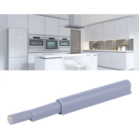 Türdämpfer für Schranktüren, Push-to-Open-System für Kleiderschränke, Aufbewahrungsmöbel, Wohnaccessoires, Grau, L, Dämpfer, Riegel, ABS, 118 x 15 x 17 mm (1/5)